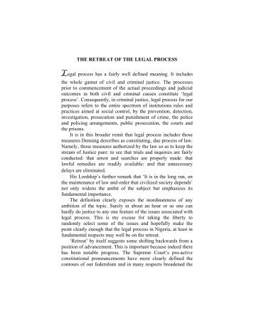 The Retreat of legal - The Nigerian Institute of Advanced Legal Studies