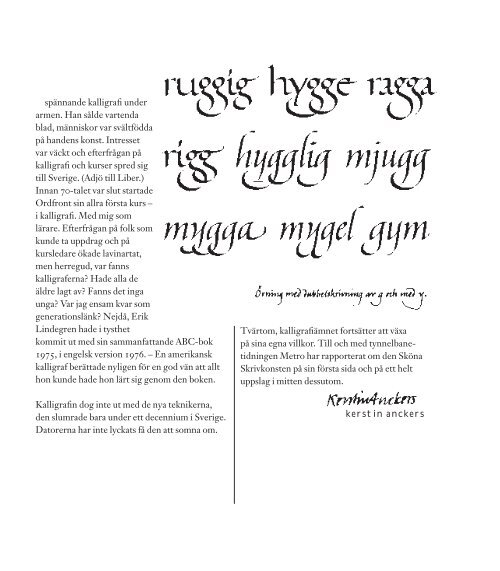 Bokstavsformer & Typsnitt ≈ Letterforms & Printing Types Kalligrafi ...