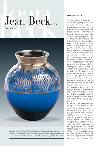 Jean Beck/ Teil 2 - Jean Beck Archiv