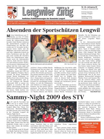 Ausgabe vom 24. November 2009 [PDF - Gemeinde Lengwil