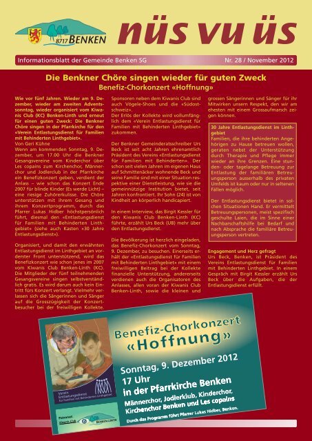 nüs vu üs Nr. 28 (Nov 2012) [PDF - Benken