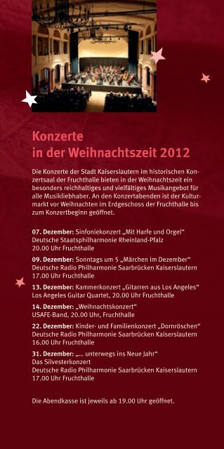 Flyer Lautrer Advent - Kaiser in Lautern Werbegemeinschaft eV