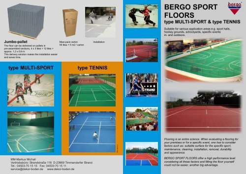 BERGO SPORT FLOORS - Dekor-Boden, Markus Michail