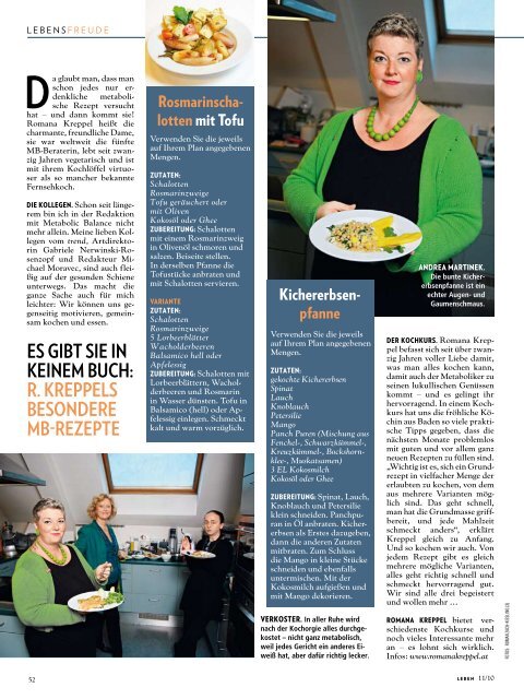 es Gibt sie in keinem buch: R. kReppels besonDeRe mb-Rezepte