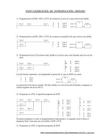 STEP-7cEJERCICIOS DE INTRODUCCIÓN - REPASO - CIP ETI