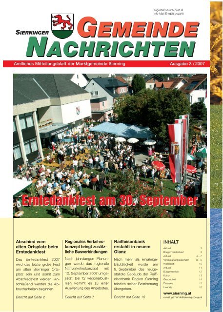 Ausgabe September 2007 - Sierning