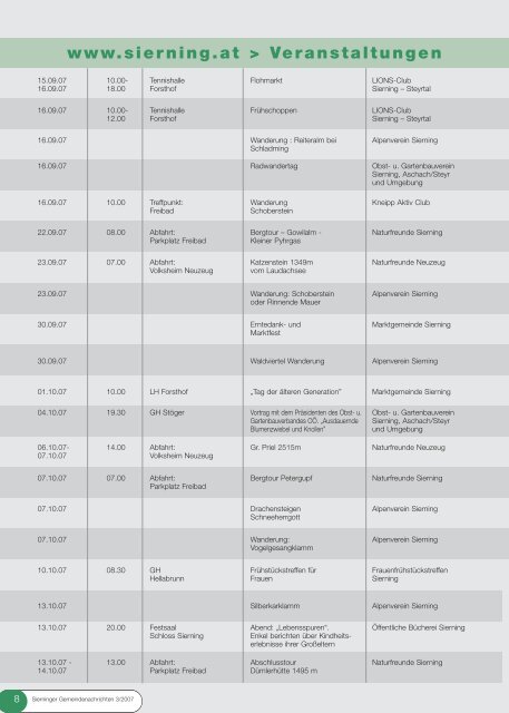 Ausgabe September 2007 - Sierning