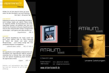 Preisliste (PDF) - Atrium-Kosmetik.de