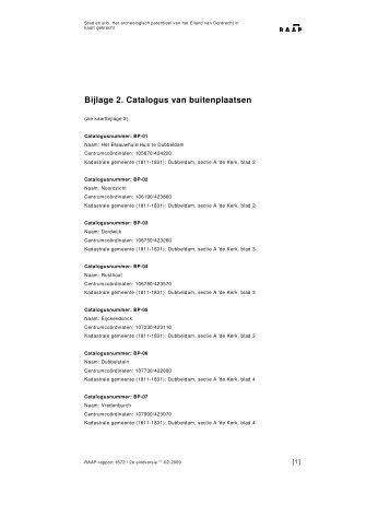 Bijlage 02 Catalogus Buitenplaatsen - Gemeente Dordrecht