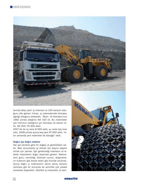 İº Makinaları Sayı:16 - KOMATSU