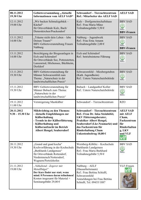 Gemeinsamer Veranstaltungskalender der Landwirtschaftlichen ...