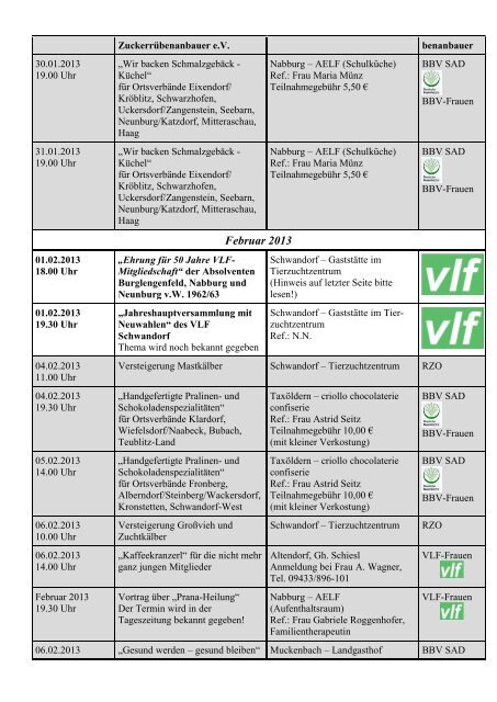 Gemeinsamer Veranstaltungskalender der Landwirtschaftlichen ...