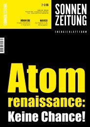 Keine Chance der Atomrenaissance - Sonnenzeitung