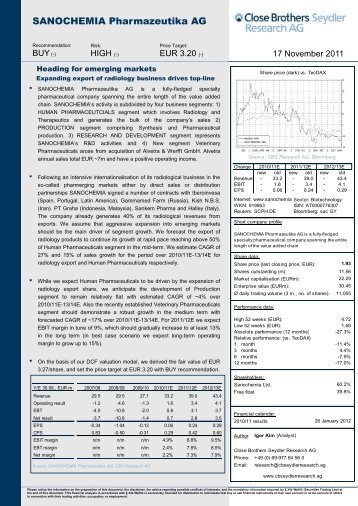 Risk - Sanochemia