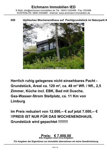 Grundstück, Areal ca. 120 m², ca. 48 m² Wfl. / Nfl  - Eichmann ...