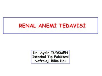 renal anemi tedavisi - Türk Hipertansiyon ve Böbrek Hastalıkları ...