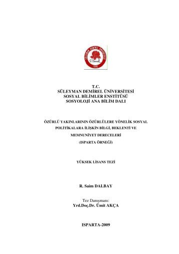 Download (1699Kb) - Süleyman Demirel Üniversitesi