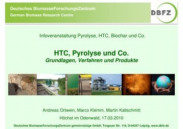 HTC, Pyrolyse und Co. - (CIB) Frankfurt