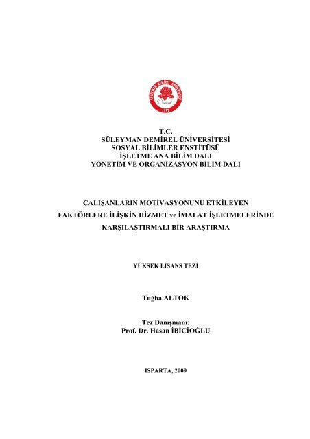 Download (1396Kb) - Süleyman Demirel Üniversitesi