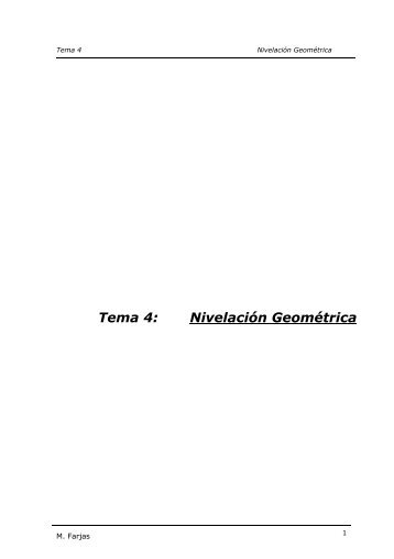 Tema 4: Nivelación Geométrica - OCW UPM