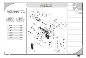 lista de peças - vide página: parts list - see page - Taurus