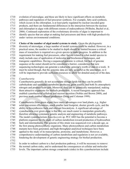 Download the Algal Biofuels Roadmap draft document - Sandia