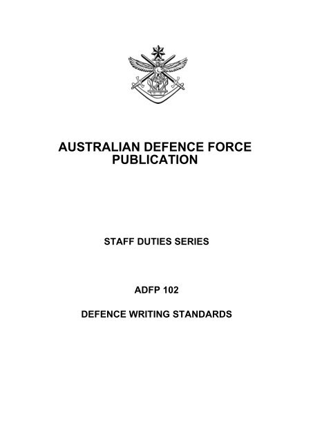 angreb grus Tilgivende ADFP 102 - Defence Writing Standards - Department of Defence