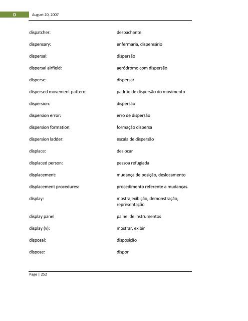 English-Portuguese Dictionary of Military Terminology - US Army ...