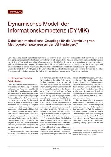 Dynamisches Modell der Informationskompetenz (DYMIK)