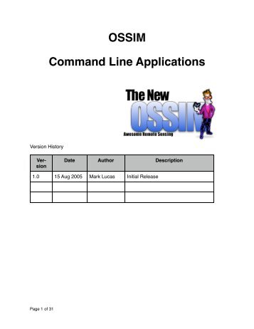 OSSIM Command Line Applications - OSGeo Download Server