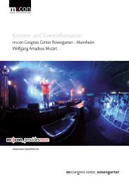 Event- und Konzertinformation Mozartsaal - Rosengarten Mannheim