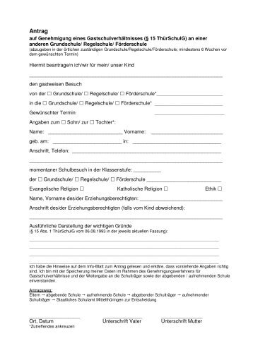 Gastschulantrag - Erfurter Schulen - Informationsportal