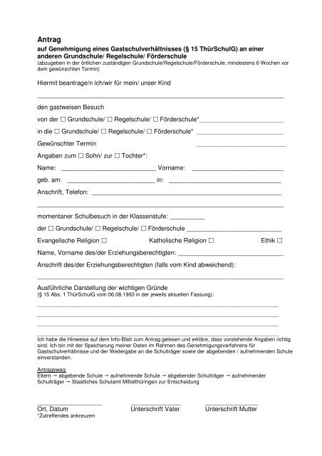 Gastschulantrag - Erfurter Schulen - Informationsportal