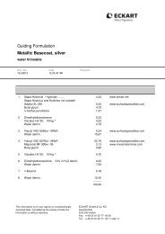 Guiding Formulation Metallic Basecoat, silver - Eckart