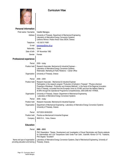 Curriculum Vitae