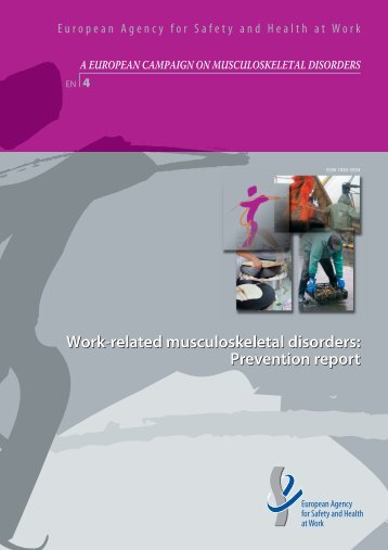 Work-related musculoskeletal disorders: Prevention report Work ...