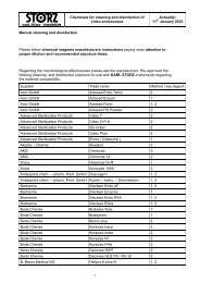 Chemicals for cleaning and disinfection of video endoscopes ...