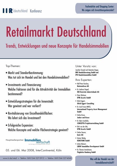 Retailmarkt Deutschland - IPH Handelsimmobilien GmbH
