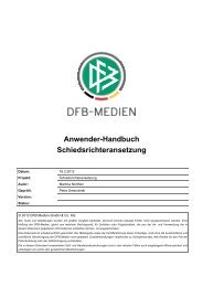 Anwender-Handbuch Schiedsrichteransetzung - DFBnet