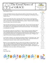 May 2010 Newsletter - Grace Lutheran Church