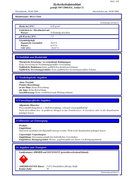 Sicherheitsdatenblatt - Laboratorium Dr. Deppe