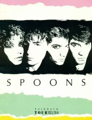 Talk Back Tour Book - The Spoons