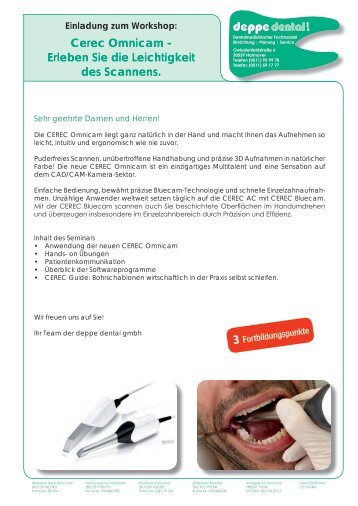 Einladung: Cerec Update 4.0 - deppe dental gmbh