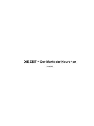 DIE ZEIT - Der Markt der Neuronen - Marketing.ch
