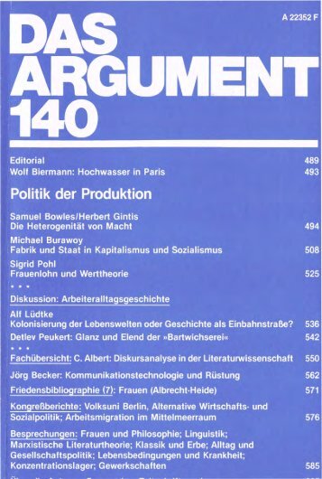 das argument - Berliner Institut für kritische Theorie eV