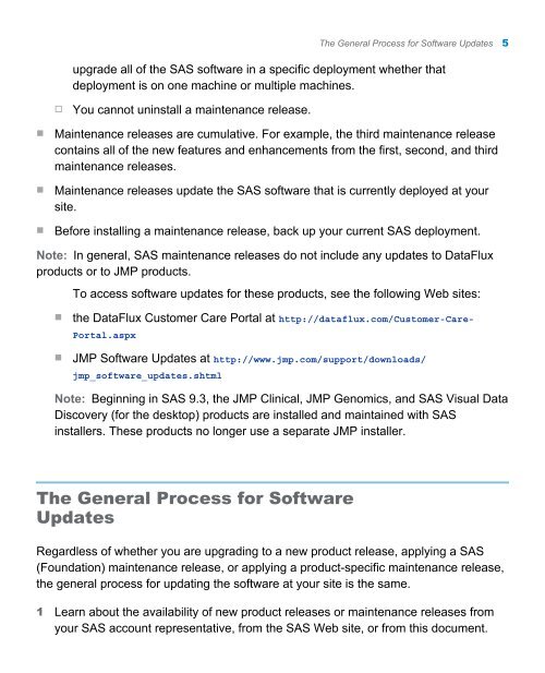 SAS 9.3 Guide to Software Updates