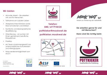 Unser Projektflyer » hier zum Download - Pottkieker - Mook wat eV