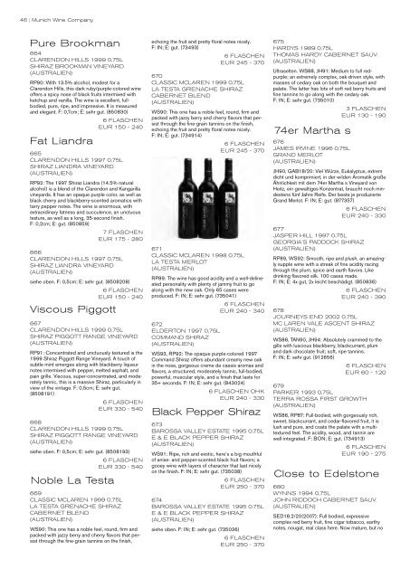 auktion erlesener weine & spirituosen - Munich Wine Company