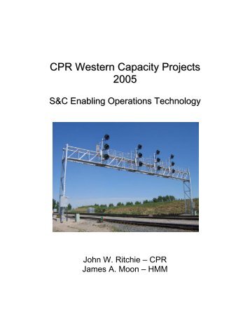 CPR Western Corridor 2005 Capacity Expansion