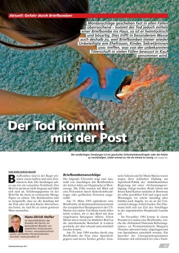 Der Tod kommt mit der Post - Presdok AG